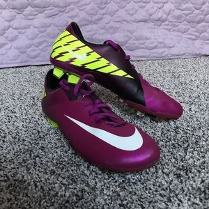 Purple Nike Mercurial Cleats- size 7